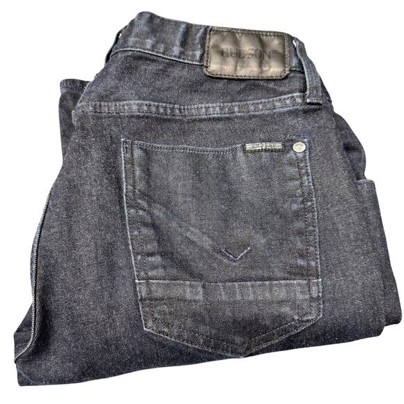 Hudson Jeans Mens 33 (33x31 ACTUAL) Blake Slim Straight Button Fly Blue Denim - Picture 1 of 9